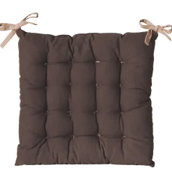 Galettes de Chaise Carrées Bicolores 40x40cm - Lot de 2 Taupe/Anthracite DYLREV