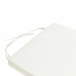Gallette de chaise carré imperméable blanc L.38 x l.38 x ep.8cm Deco&co