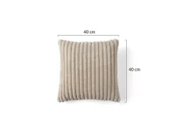 Garance - coussin - en velours côtelé grosses côtes - 40x40 cm - Lisa Design