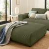 Garance - grand pouf modulable - en velours côtelé - Lisa Design