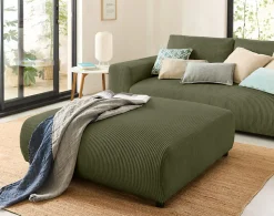 Garance - grand pouf modulable - en velours côtelé - Lisa Design