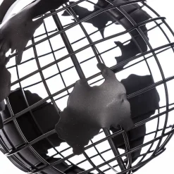 Globe - métal - noir - H28 cm - Atmosphera