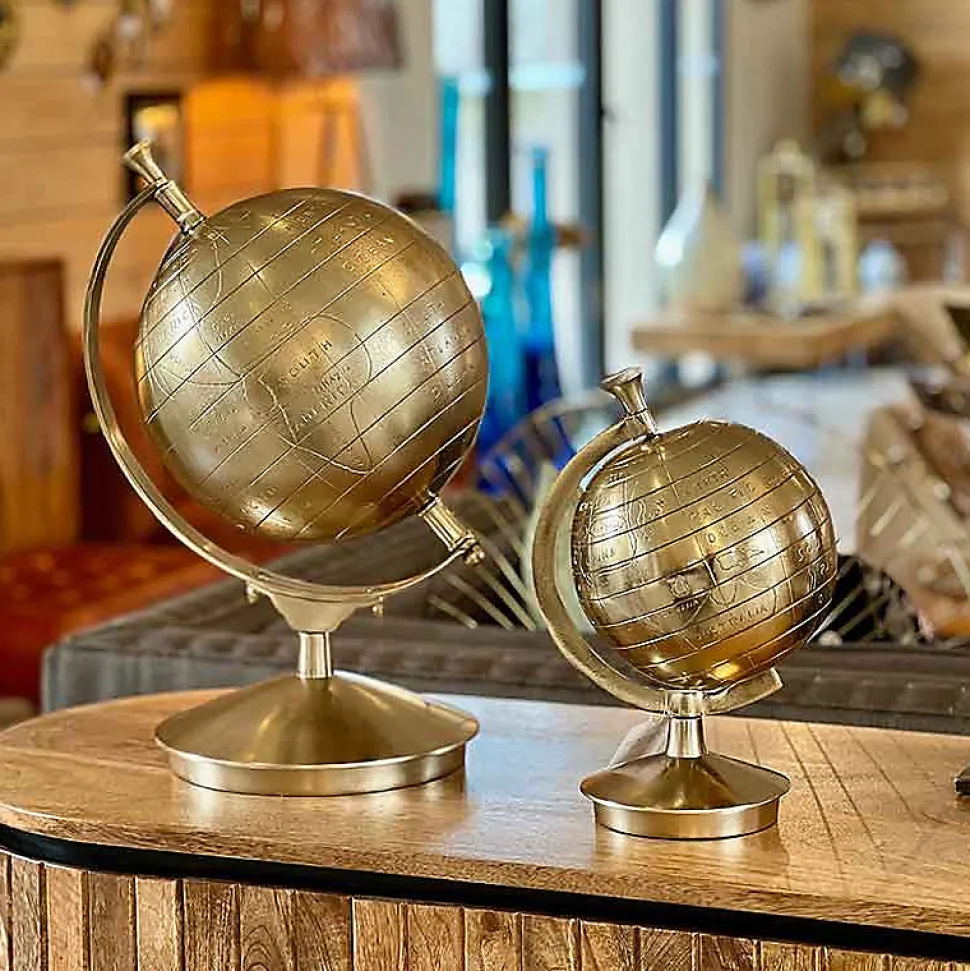 Globe décoratif doré 28x26x56cm
