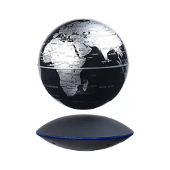 Globe noir-argent en lévitation GEOLITE