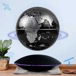 Globe noir-argent en lévitation GEOLITE