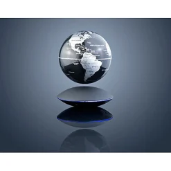 Globe noir-argent en lévitation GEOLITE