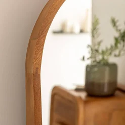 Grand miroir en bois de manguier Marley