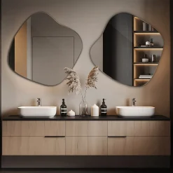 Grand Miroir Irrégulier Tulup 77x77 cm Forme Tache