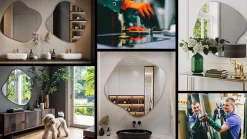 Grand Miroir Irrégulier Tulup 77x77 cm Forme Tache