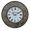 Grande Horloge Murale Blanche Bleue Mdf Metal pour Cuisine Salon