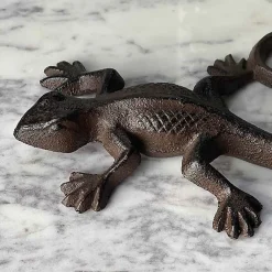 Grande salamandre déco fonte 8x3x16cm