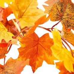 Guirlande décoration HERBST feuilles d'érable artificielles, coloris automne