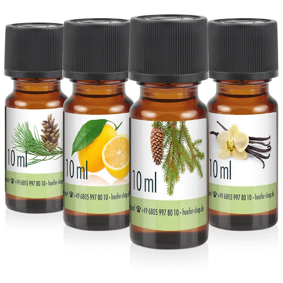 Höfer Chemie Set Parfumé 2 - Avec 4 Parfums : Vanille, Citron, Sapin, Pin