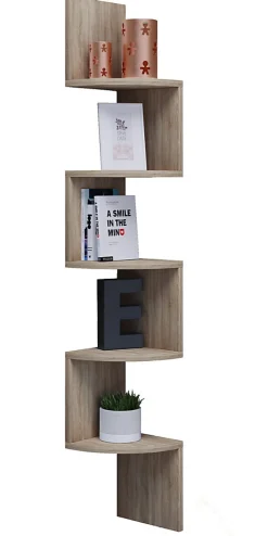 Holz Wandregal Deko Eckregal Mintis
