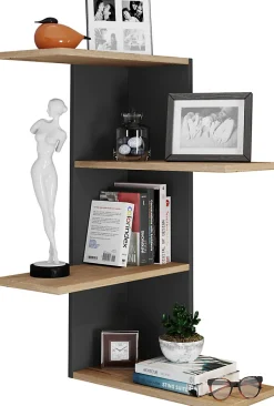 Holz Wandregal Eckregal Regal Balos