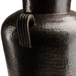 HONORE - Vase alu avec anses L45cm H1m couleur cuivre noir antique