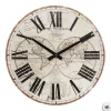 Horloge - bois - D28 cm - Blanc- Atmosphera