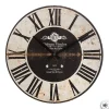 Horloge - bois - D28 cm - Noir- Atmosphera
