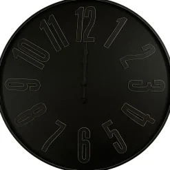 Horloge brocante style industriel noire Ø60 cm Dada Art