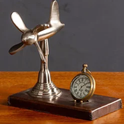 Horloge de bureau Hélice 19x10x18cm