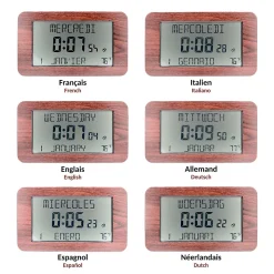 Horloge Digitale FISHTEC Wood Lamp Silver