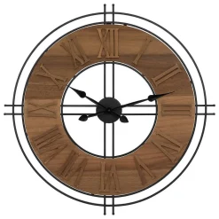 Horloge Dorian D65cm marron - Atmosphera