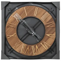 Horloge Dorian D65cm marron - Atmosphera