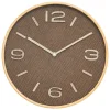 Horloge Ellis marron tonka D30cm - Atmosphera