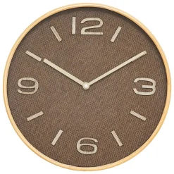 Horloge Ellis marron tonka D30cm - Atmosphera