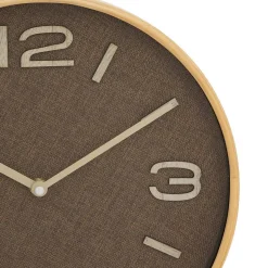 Horloge Ellis marron tonka D30cm - Atmosphera