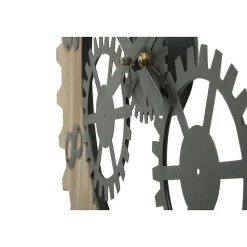 Horloge en bois et métal Ingranaggio 60x4 cm