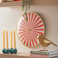Horloge en métal Candy Swirl Dome