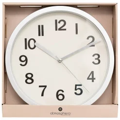 Horloge en plastique - D22 cm - Noir- Atmosphera