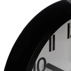 Horloge en plastique - D22 cm - Noir- Atmosphera