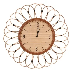 Horloge en rotin 60cm, Areza - Ornami