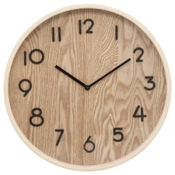 Horloge Ivana - bois et verre - D38 cm - Atmosphera