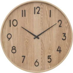 Horloge Ivana bois clair D55cm - Atmosphera