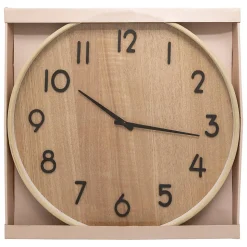 Horloge Ivana bois clair D55cm - Atmosphera