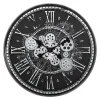 Horloge Izia - verre - noir et blanc - D51 cm - Atmosphera