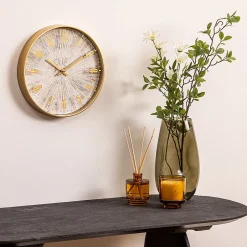 Horloge Izzie doré D30cm - Atmosphera