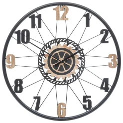 Horloge Mohan en bois & métal D65cm - Atmosphera