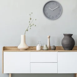 Horloge murale design gris ⌀30 x ep.4,5cm