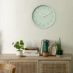 Horloge murale design vert olive ⌀30 x ep.4,5cm