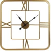 Horloge murale dorée carrée 48 x 48 cm