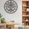 Horloge Murale en Métal Arbre de Vie Silencieuse pour Cuisine, Salon, Salle de Bain, Chambre à Coucher (60 x 60 cm)
