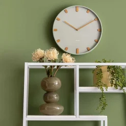 Horloge murale en métal Grace Jade grisée