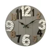 Horloge Murale Horloges Mdf Bois Moderne Gris 40x40x4,5