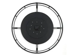 Horloge murale industrielle en métal - D. 70 cm - Noir et doré - SEDONA