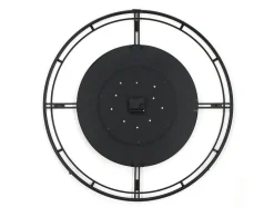 Horloge murale industrielle en métal - D. 70 cm - Noir et doré - SEDONA