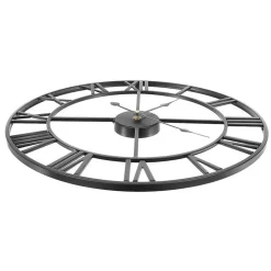 Horloge murale rétro chiffre romain - noir 47,5 cm
